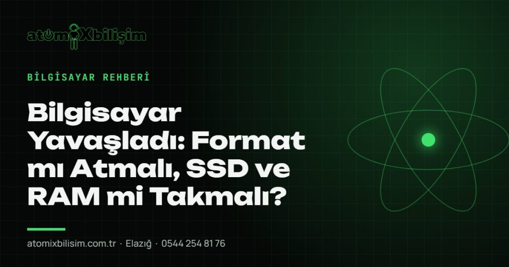 Bilgisayar Yavaşladı: Format mı Atmalı, SSD ve RAM mi Takmalı? — atomiXbilişim Elazığ